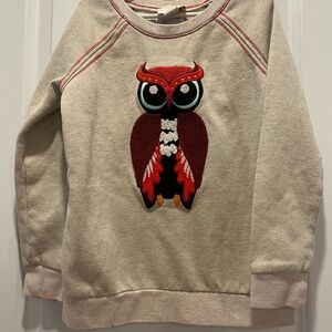 Kate Spade Cream Sweatshirt with Owl - Size S (7/8)